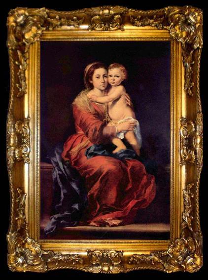 framed  Bartolome Esteban Murillo Madonna with the Rosary, ta009-2
